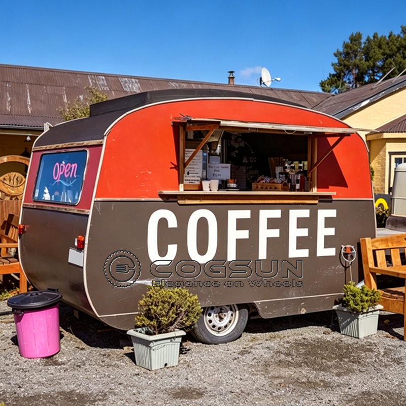 Hot Dog Vending Cart - COGSUN Nieuw Ontwerp Commerciële Mobiele Fastfoodwagen