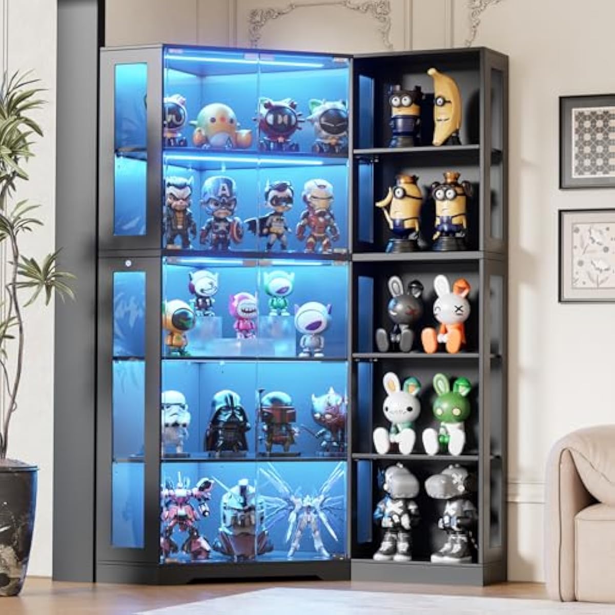 Glass Cabinet Display - Vitrinekast met deuren van gehard glas,