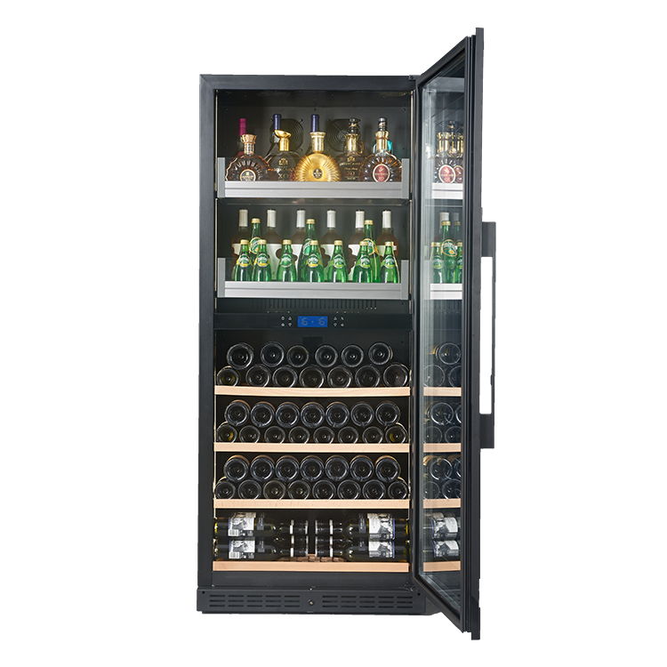 Glass Cabinet Display - Dubbele Zone Display Wijnkast met glazen