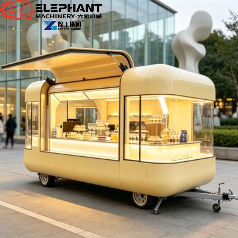 Hot Dog Vending Cart - Commerciële mobiele foodtrailer, multifunctionele hotdogkar, mobiele