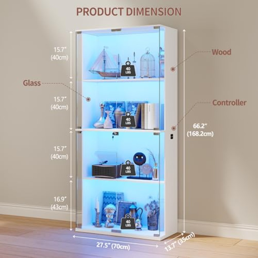 66 Glazen Vitrinekast voor ver - Glass Cabinet Display recensie en prijs
