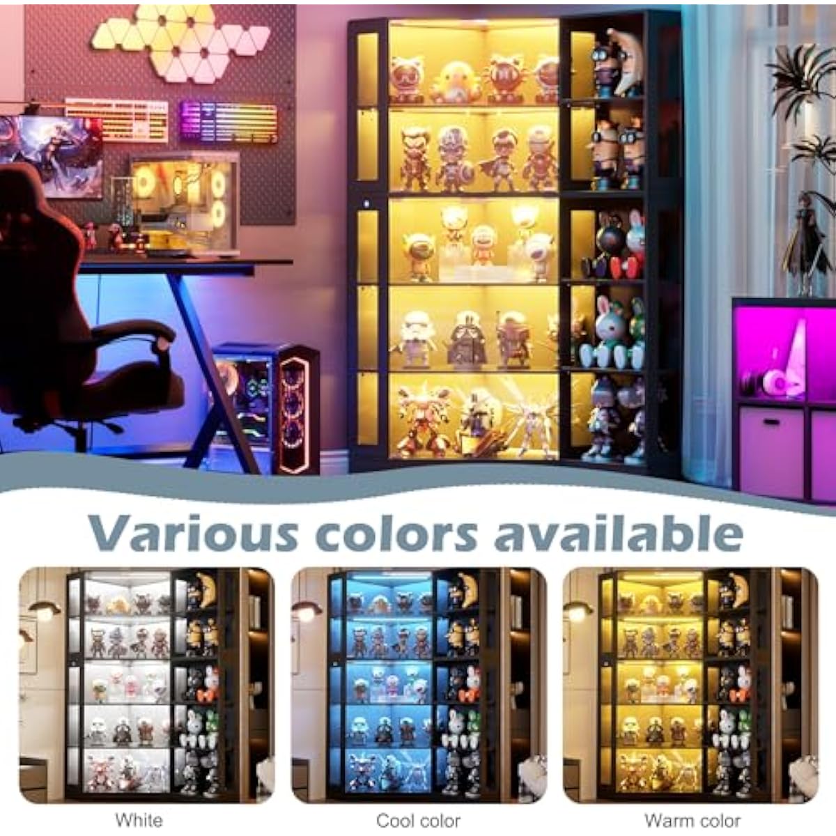 Vitrinekast met deuren van geh - Glass Cabinet Display recensie en prijs