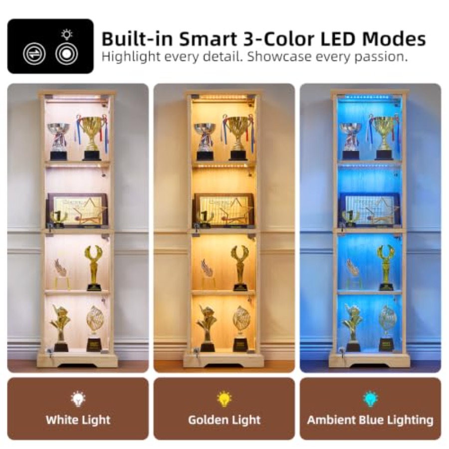Boerderijstijl smalle glazen v - Glass Cabinet Display recensie en prijs