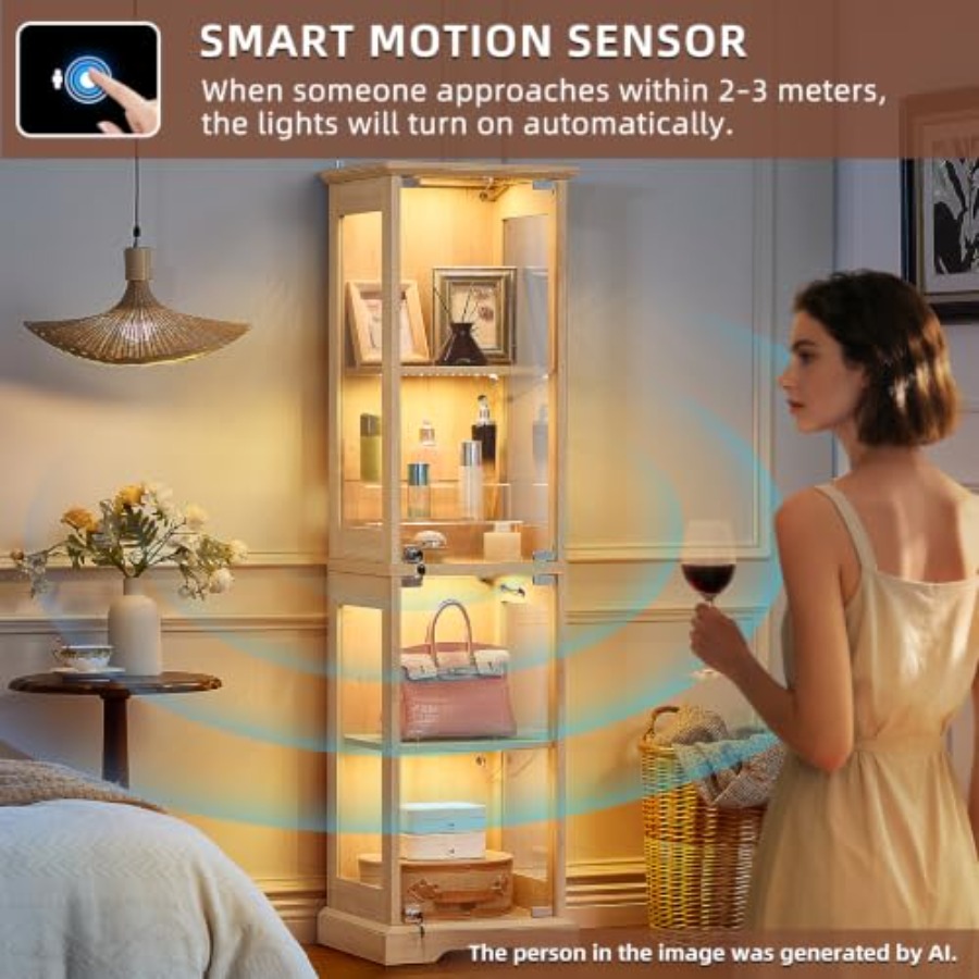 Boerderijstijl smalle glazen v - Glass Cabinet Display recensie en prijs