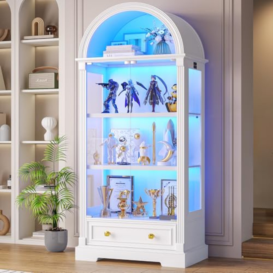 Gebogen vitrinekast voor de wo - Glass Cabinet Display recensie en prijs
