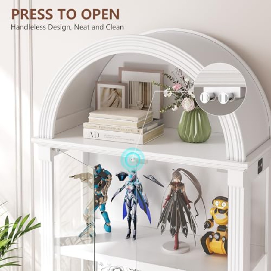 Gebogen vitrinekast voor de wo - Glass Cabinet Display recensie en prijs