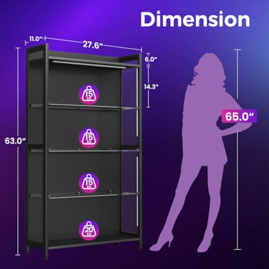 Vitrine met glazen planken en  - Glass Cabinet Display recensie en prijs