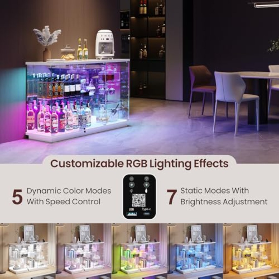 RGB Glazen Vitrinekast met Slo - Glass Cabinet Display recensie en prijs